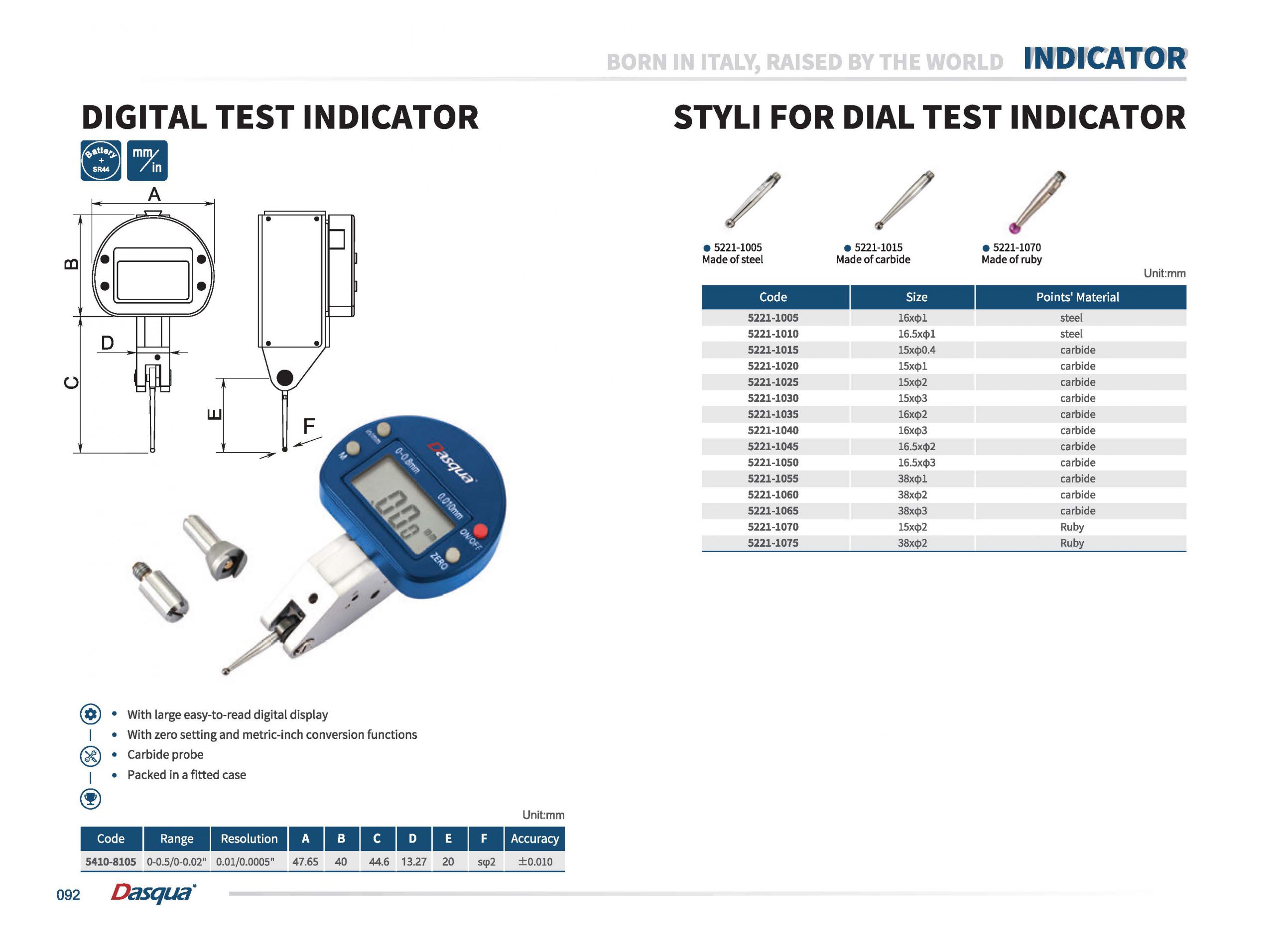 Dial test indicator Tac Tools